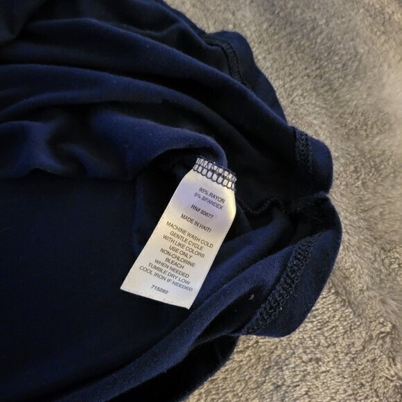 ANA 3/4 Floral‎ Sleeve Blue Top- H022 - Picture 7 of 8